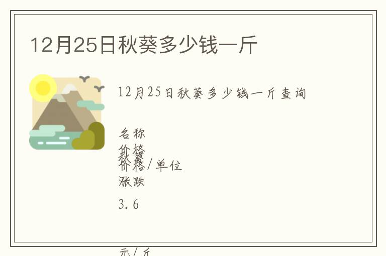 12月25日秋葵多少钱一斤