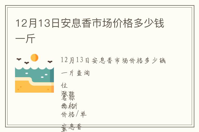 12月13日安息香市场价格多少钱一斤