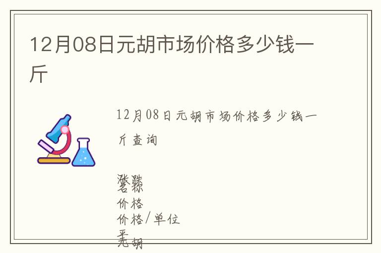 12月08日元胡市场价格多少钱一斤