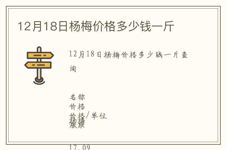 12月18日杨梅价格多少钱一斤