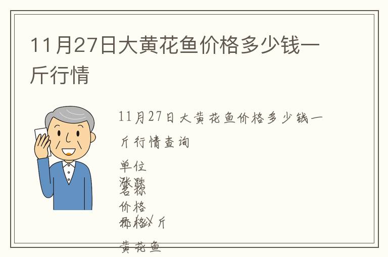 11月27日大黄花鱼价格多少钱一斤行情